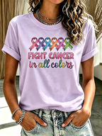 Women'S Casual All Cancer Fight T-Shirt