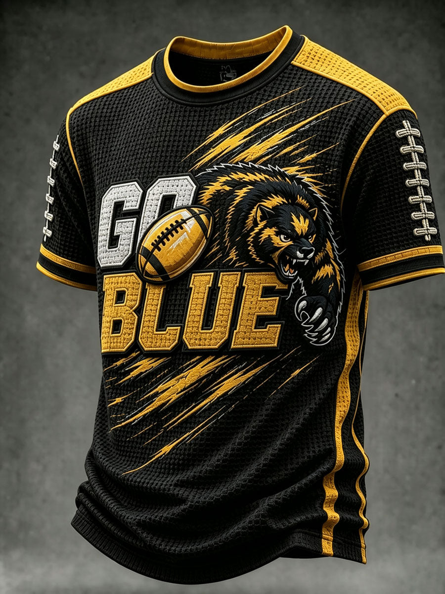 Men'S Football Fan Waffle T-Shirt