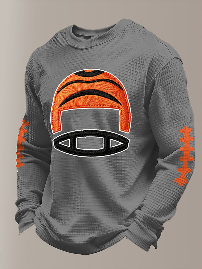 Men'S Football Printed Waffle T-Shirt