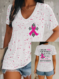 Women'S Breast Cancer Awareness Printed Casual T-Shirt