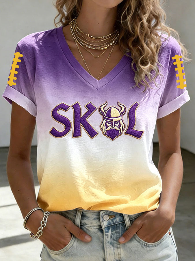 Women'S Football Print Short-Sleeve T-Shirt