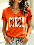 Women's Football Printed Casual Sweatshirt