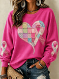 Ladies' Casual Pink Round Neck Sports Shirt