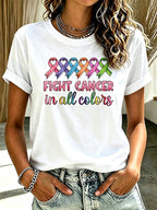Women'S Casual All Cancer Fight T-Shirt