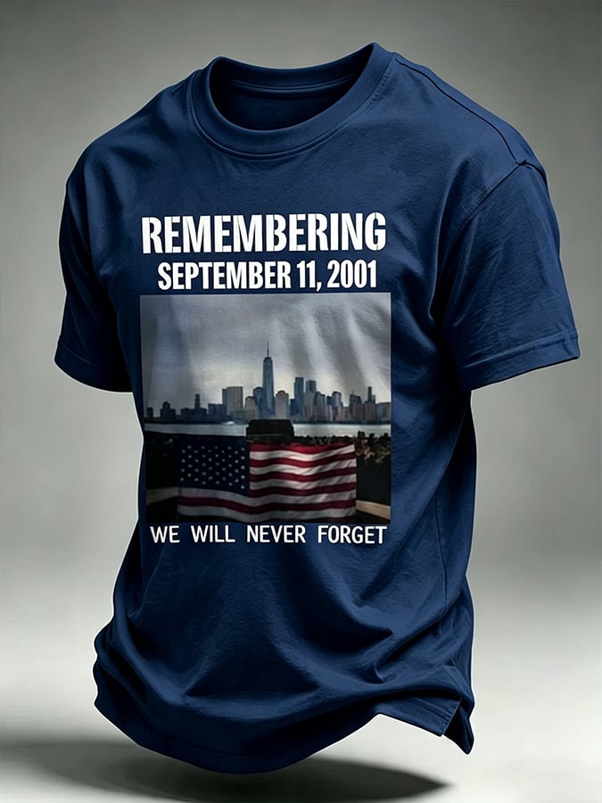 Men's Never Forget September 11 Print T-Shirt