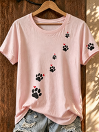 Women's Cat Claw Printed Casual T-Shirt