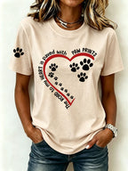 Women's Heart and Paw Print T-Shirt