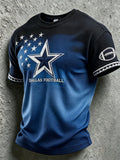 Men's Football Game Print Casual T-Shirt