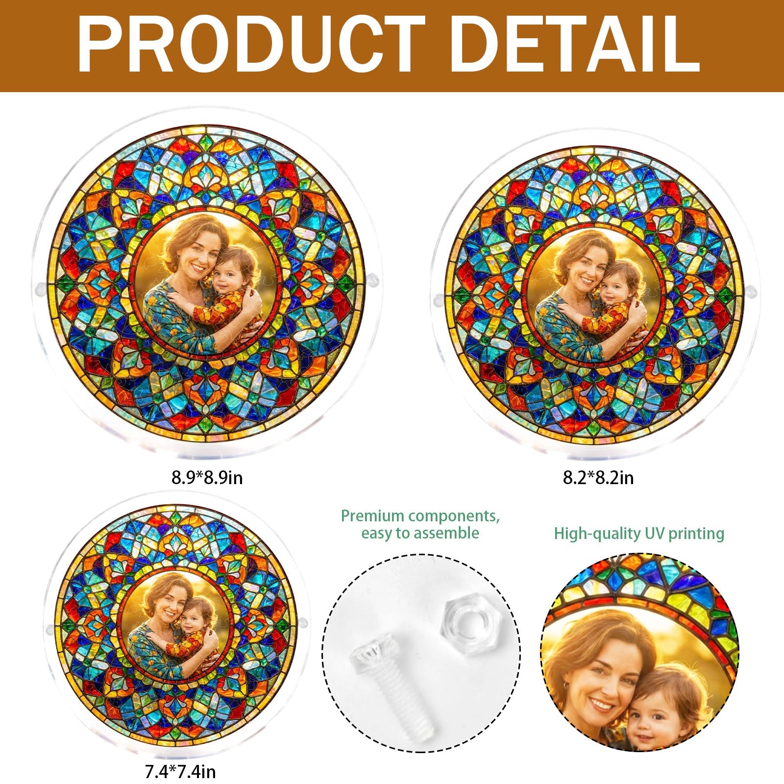 Personalized Acrylic Suncatcher - Halo of Devotion