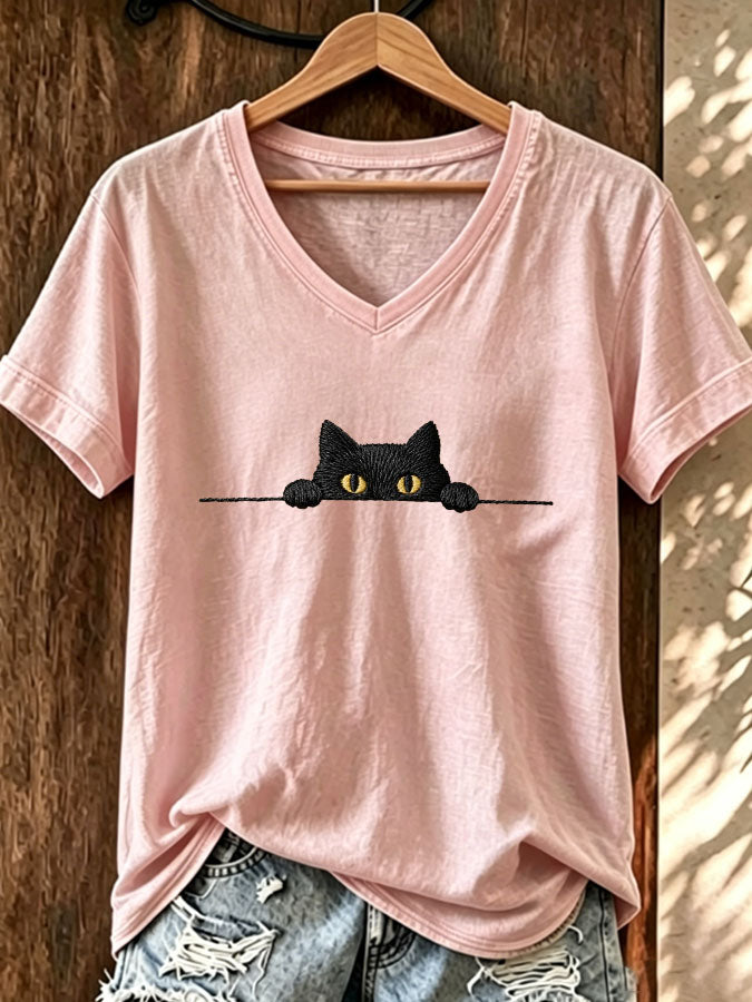 Women's Cute Cat T-shirt