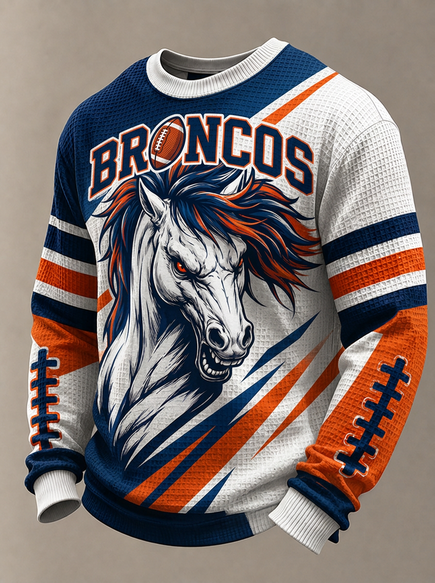 Unisex Denver Broncos Horse Football Printed T-shirt