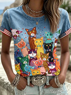 Women's American cat T-Shirt