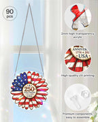 Acrylic Jigsaw Puzzle Suncatcher - Flag Flower