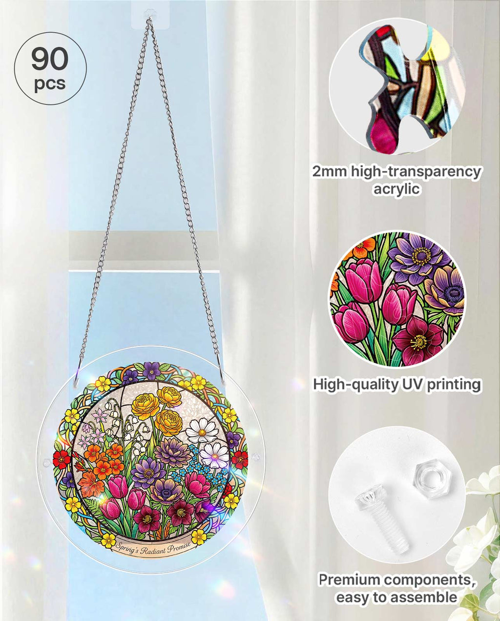 Acrylic Jigsaw Puzzle Suncatcher - Spring鈥檚 Radiant Promise