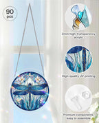 Acrylic Jigsaw Puzzle Suncatcher - Moonlit Dragonfly