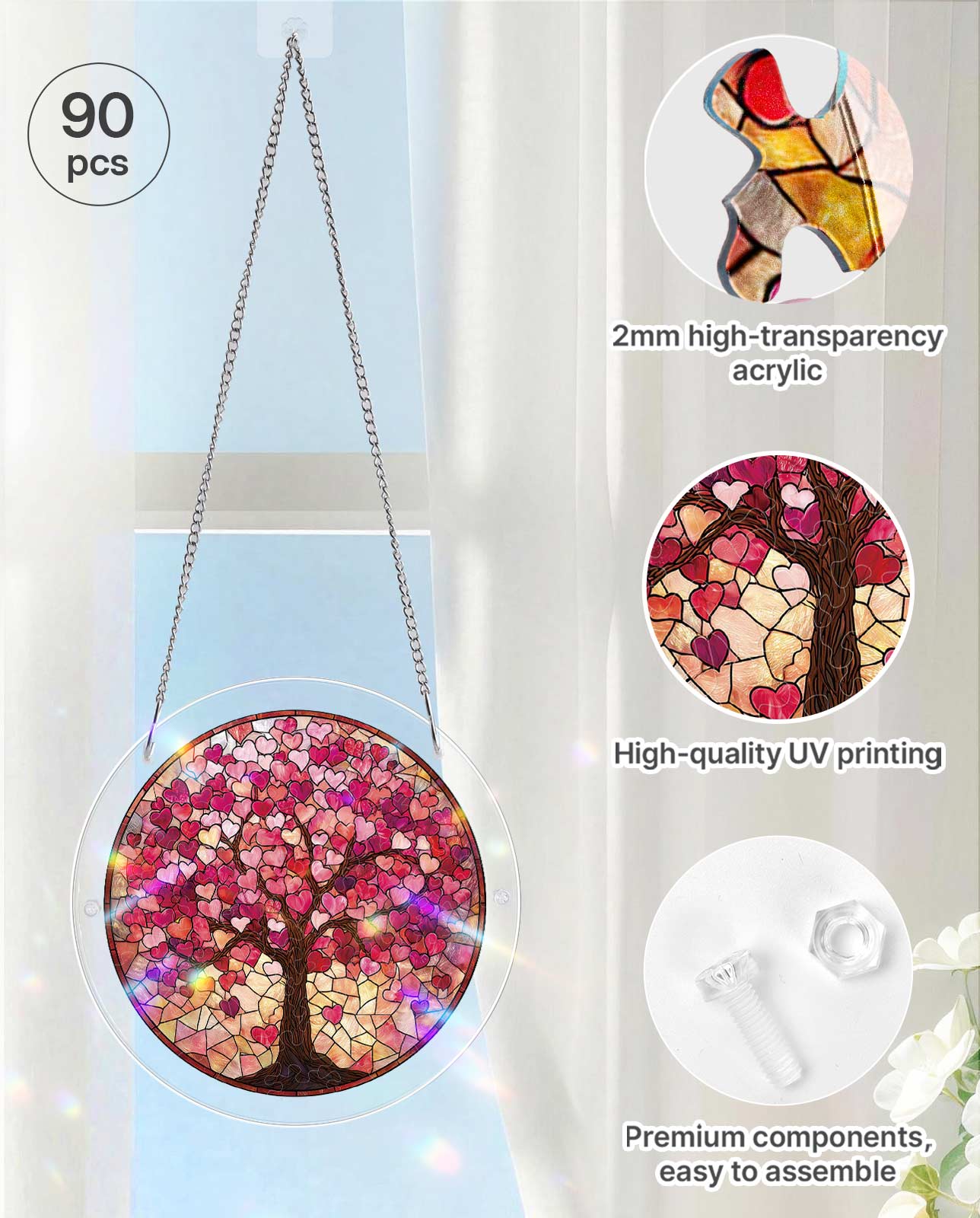 Acrylic Jigsaw Puzzle Suncatcher - Branches of Love