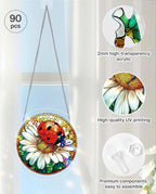 Acrylic Jigsaw Puzzle Suncatcher - Ladybug on Daisy