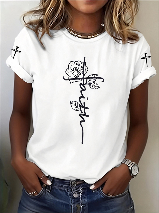 Women's Breast cancer awareness Printed Casual T-Shirt