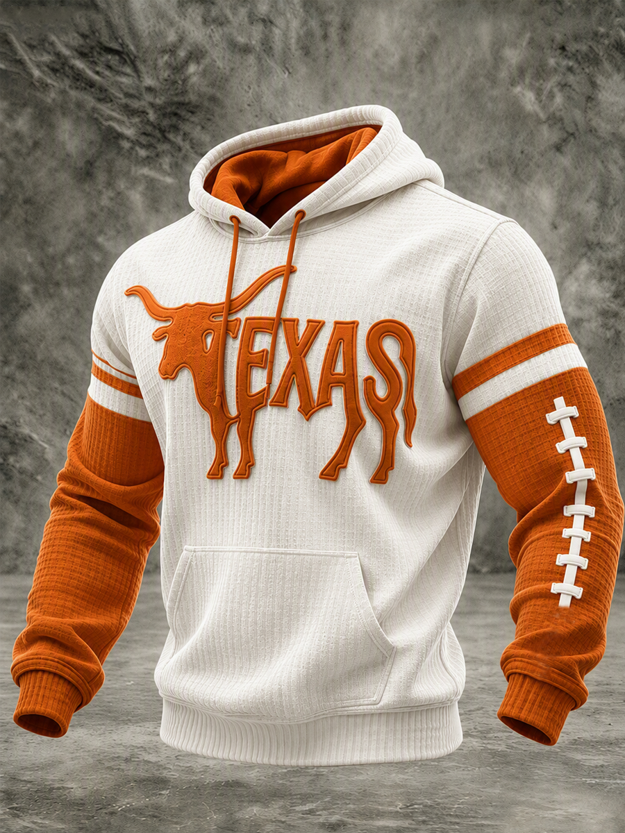 Men's Football Printed Casual Hoodie