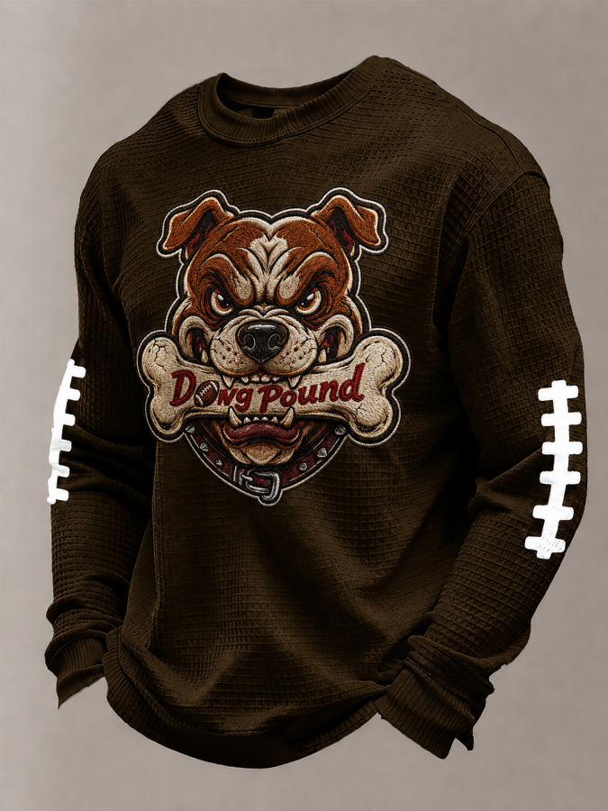 Men'S Football Printed Waffle T-Shirt