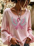Women'S Breast Cancer Promotion Pink Art Top