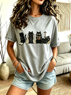 Women's _Faith_ Cat-Print Top