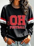 Ladies' Rugby Printed Round Neck T-Shirt