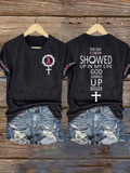 Women's Breast Cancer Awareness  Print Tee