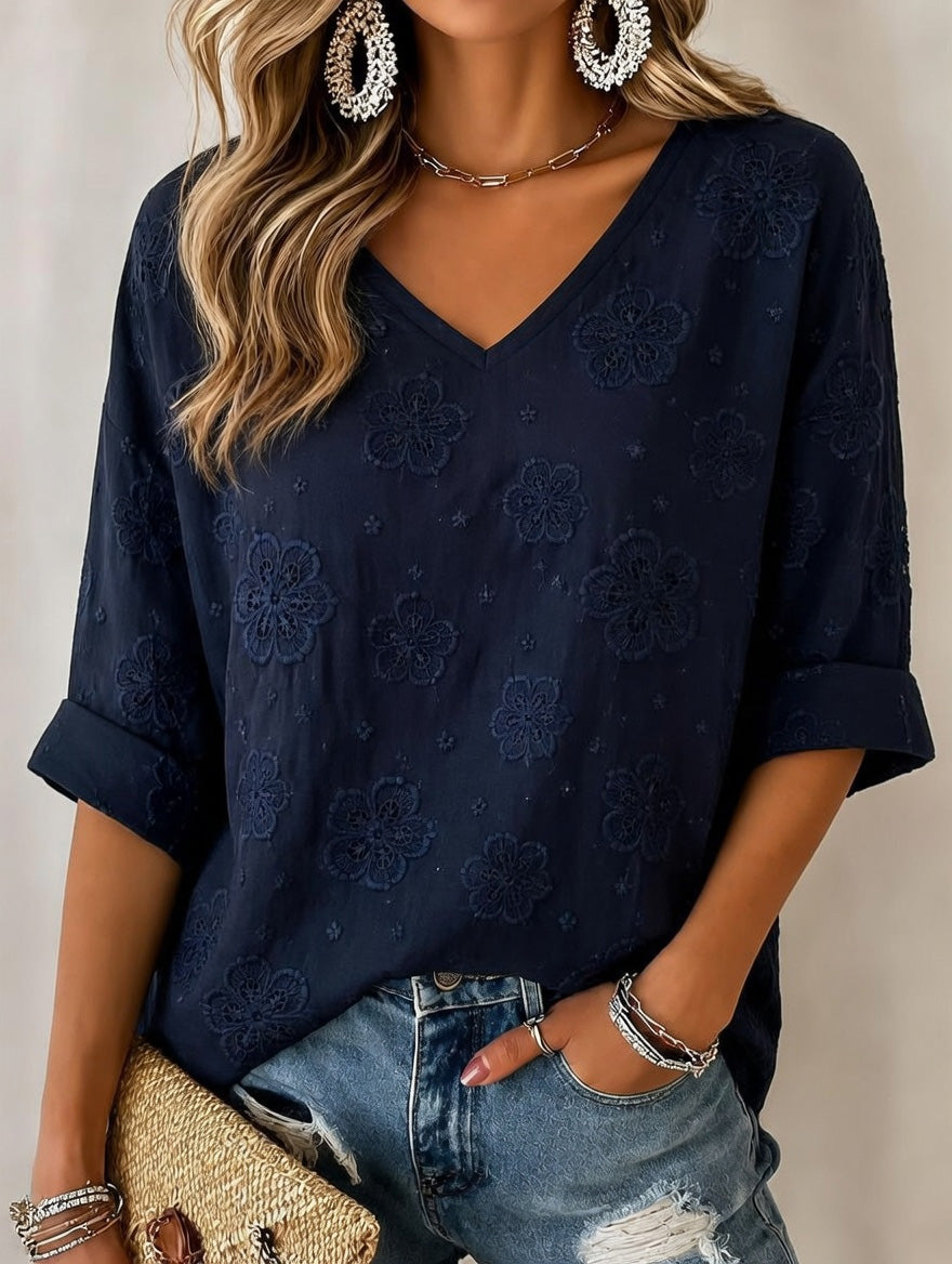 Women's Casual Floral Print Top