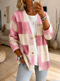 Women's Casual Plaid Art Cardigan