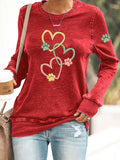 Women's Heart Paw printed hoodie