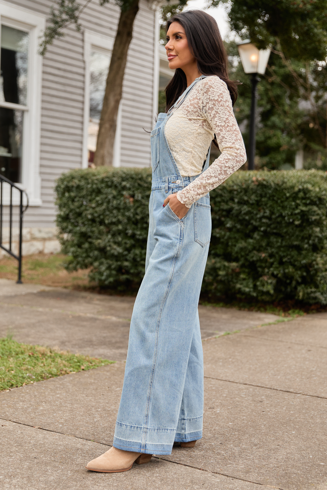 Nicole Medium Wash Overalls FINAL SALE