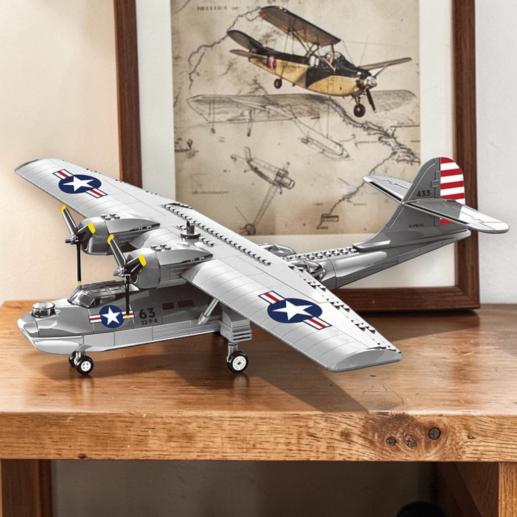 ✈Classic WWII Amphibious Flying Boat Brick Set — Collector’s Edition