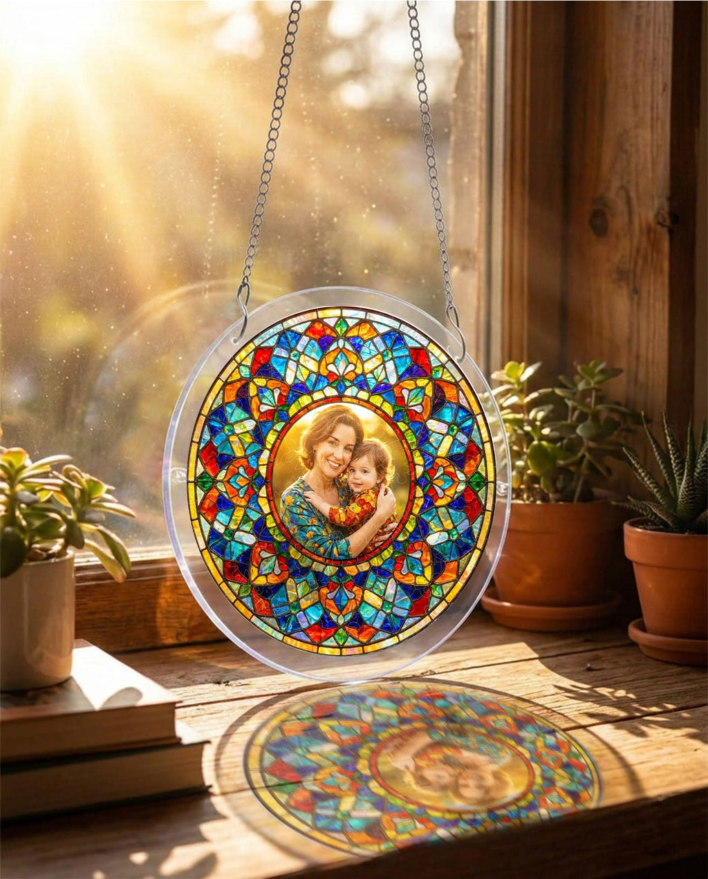 Personalized Acrylic Suncatcher - Halo of Devotion