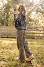 Wild Things Leopard Wide Leg Pants FINAL SALE