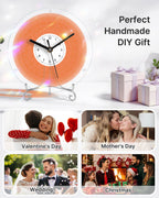 DIY Acrylic Puzzle Clock Kit - Vibrant Orange