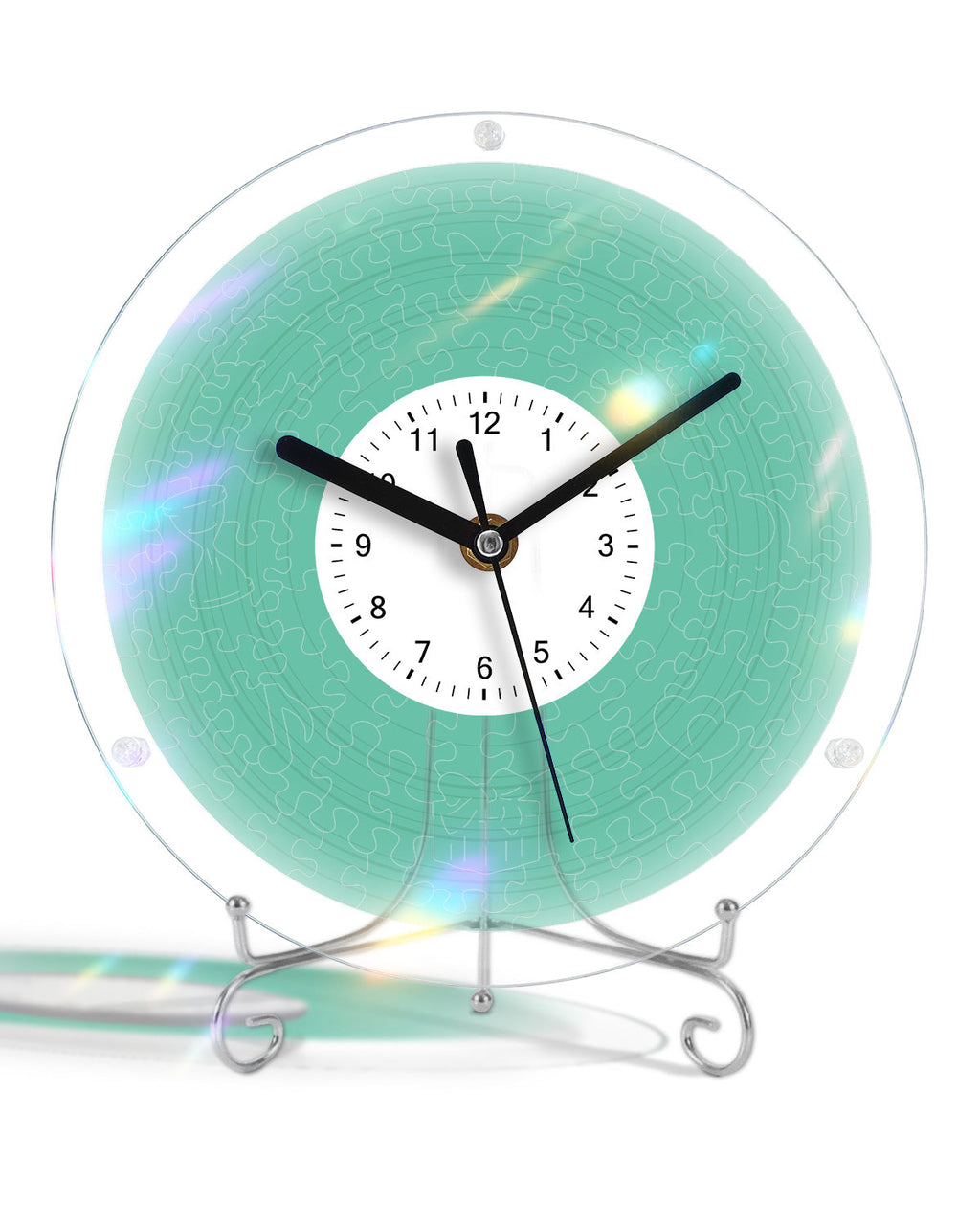 DIY Acrylic Puzzle Clock Kit - Fresh Green