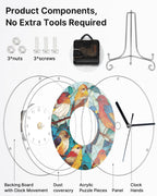 DIY Acrylic Puzzle Clock Kit - Birds in Harmony