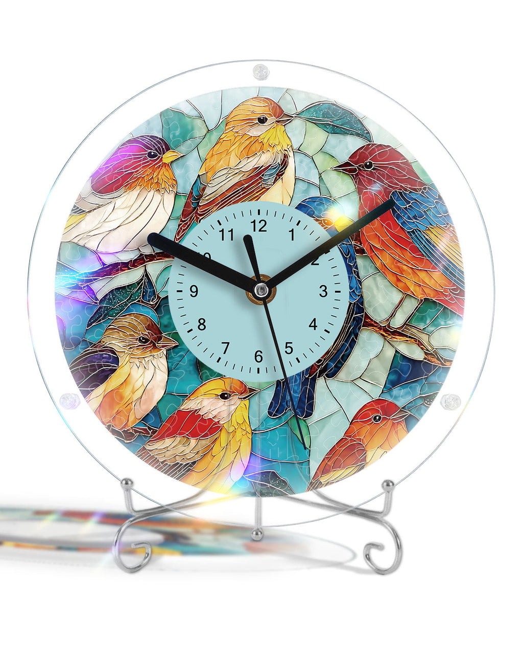 DIY Acrylic Puzzle Clock Kit - Birds in Harmony