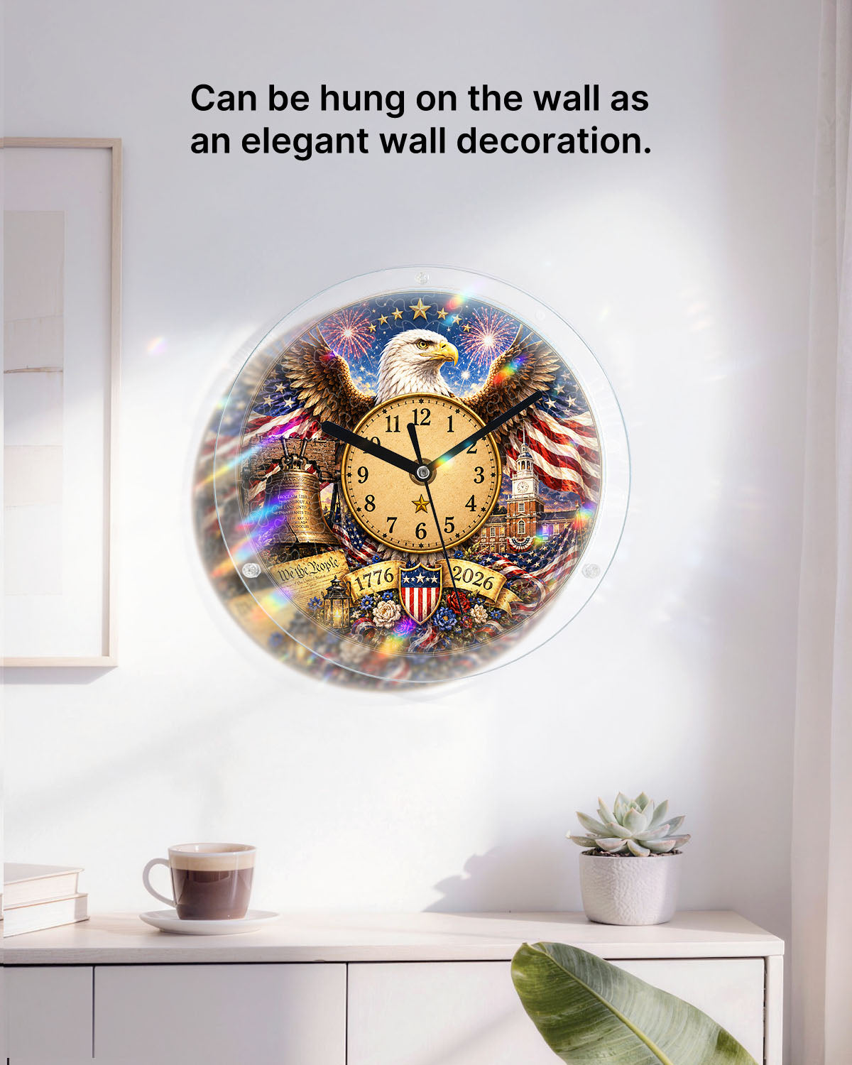 DIY Acrylic Puzzle Clock Kit - Majestic Eagle Liberty