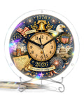 DIY Acrylic Puzzle Clock Kit - 250 Years Freedom
