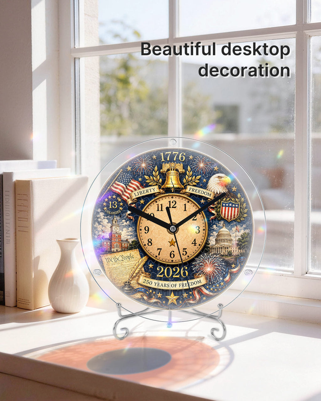 DIY Acrylic Puzzle Clock Kit - 250 Years Freedom