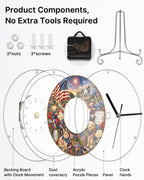 DIY Acrylic Puzzle Clock Kit - Patriotic Pets Cottage