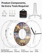 DIY Acrylic Puzzle Clock Kit - History Timeline Evolution