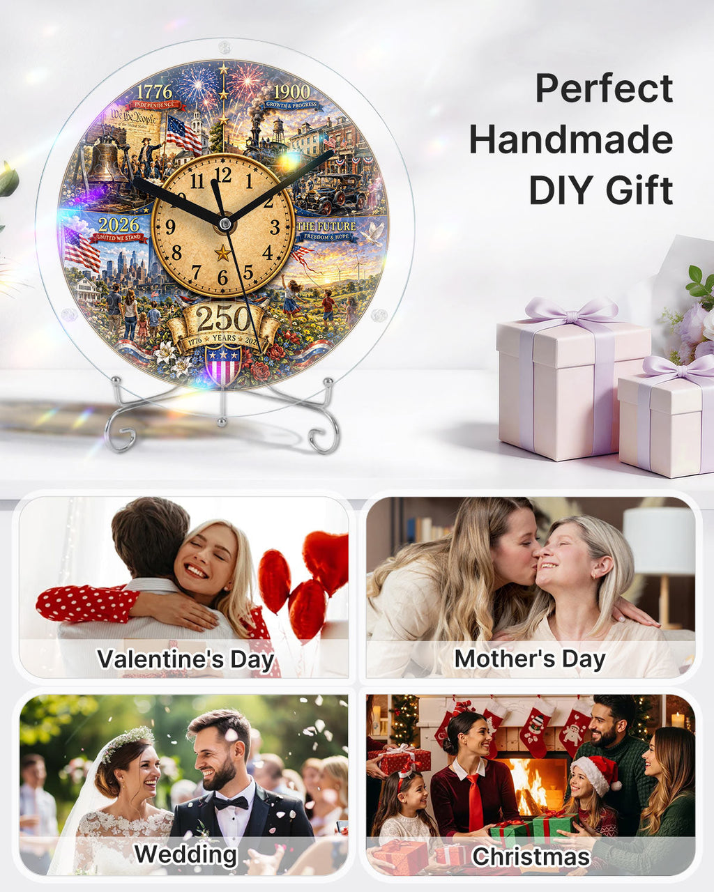DIY Acrylic Puzzle Clock Kit - History Timeline Evolution