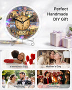 DIY Acrylic Puzzle Clock Kit - History Timeline Evolution