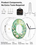 DIY Acrylic Puzzle Clock Kit - Summer Lotus Pond