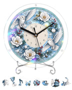 DIY Acrylic Puzzle Clock Kit - Winter Snowy Owls
