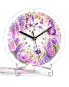 DIY Acrylic Puzzle Clock Kit - Purple Wisteria Butterflies