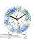 DIY Acrylic Puzzle Clock Kit - Blue Hydrangea Garden